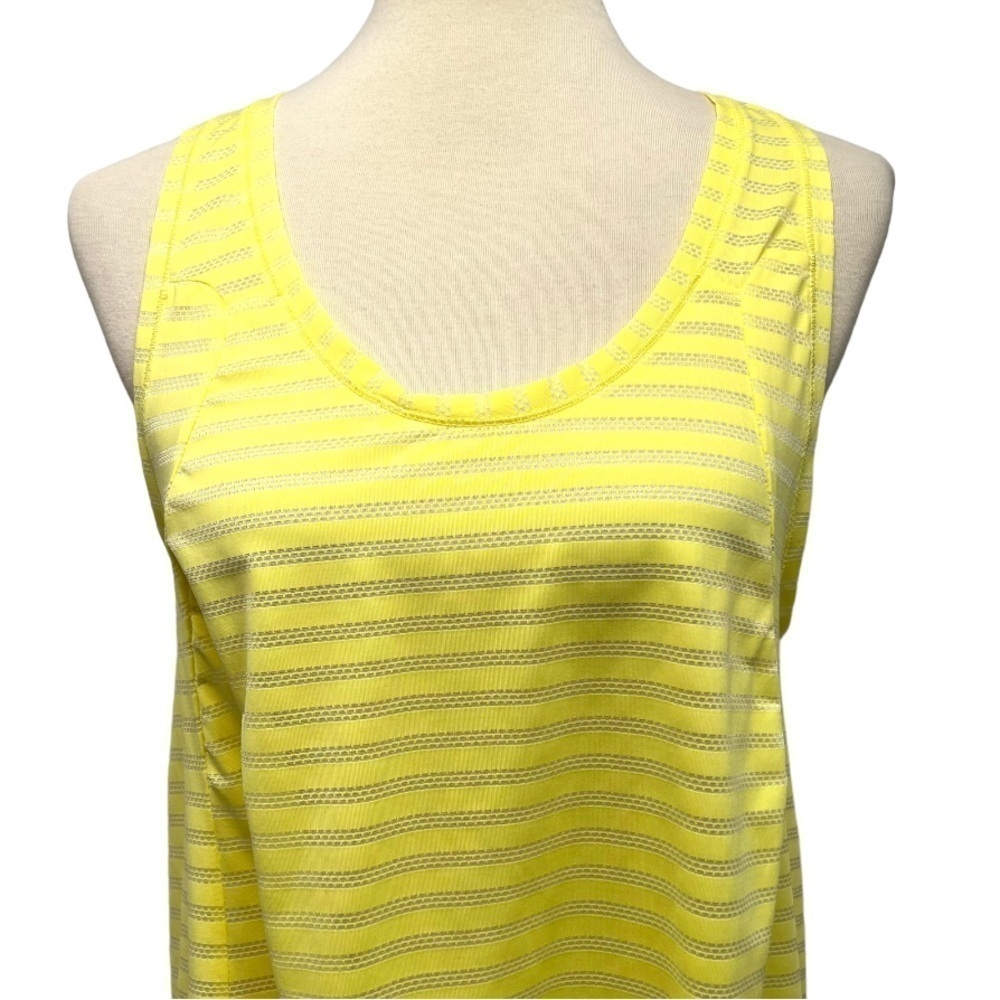 Zyia Active Lemon Nimbus Split Back Yellow Athletic Tank Top Women’s Large - Picture 5 of 14